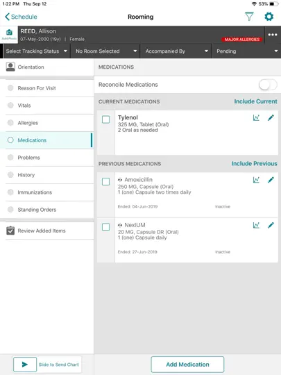 Veradigm EHR Rooming iPhone Screenshot 2