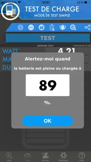 Capture d'écran de Ampères - Info Batterie Ampere sur iPhone 5