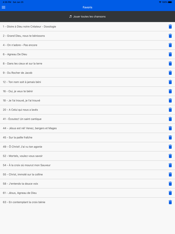 Chants D'Esperance Tunes iPad screenshot 5 - Book app