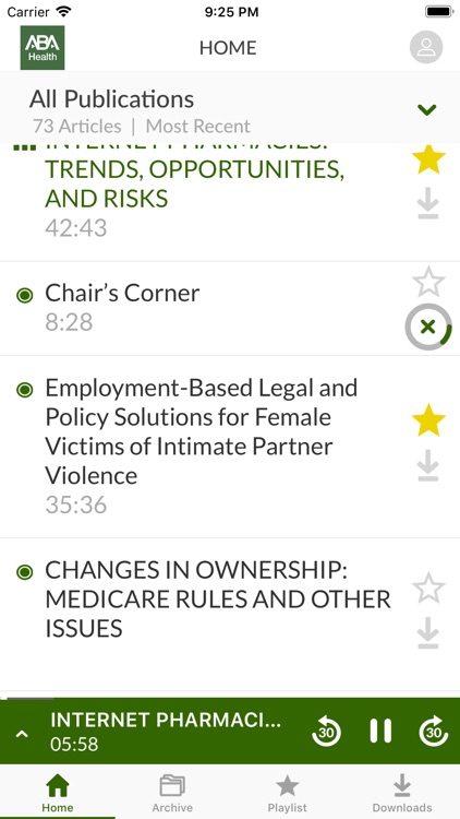 ABA Health Law Audio