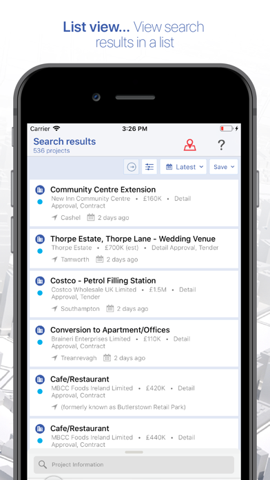 Project Locator Screenshot