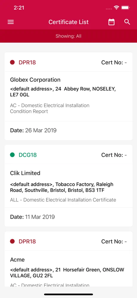 Clik Cert Electrical