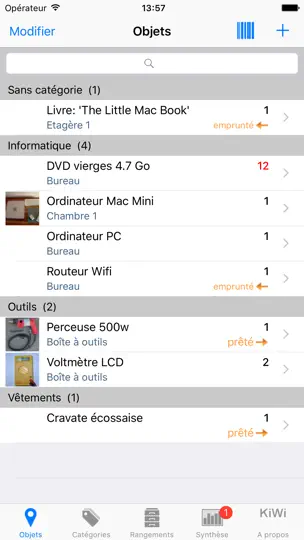 Capture d'écran de IRangement sur iPhone 1