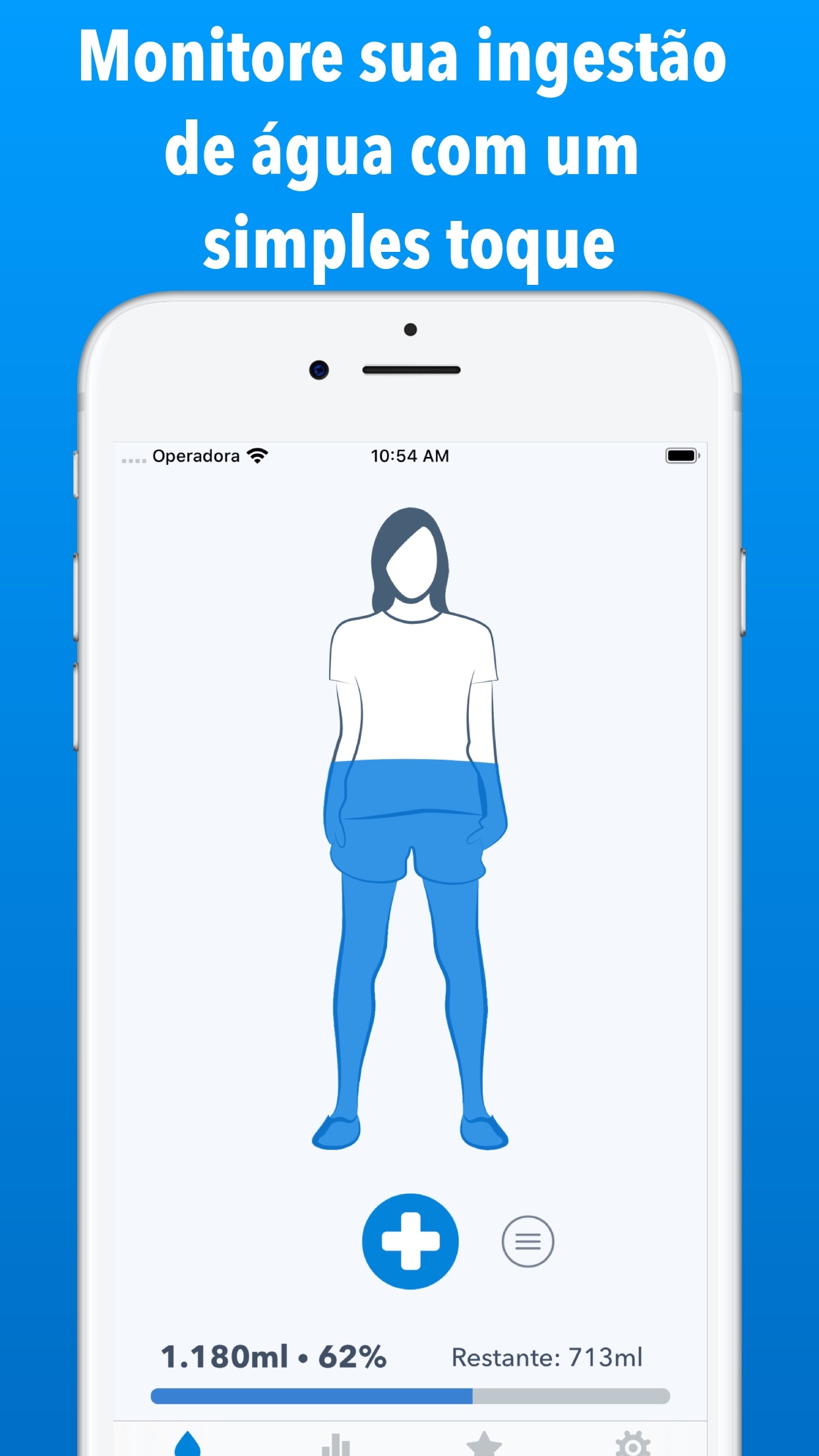 Screenshot do app WaterMinder