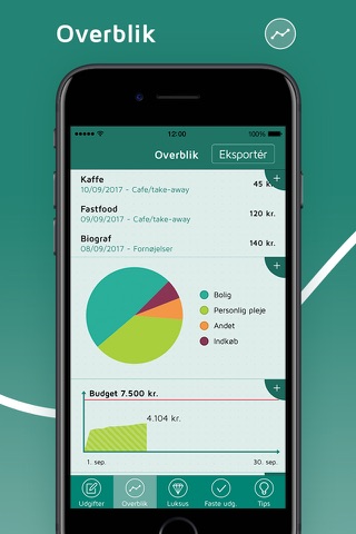 Lommebudget - styr på pengene screenshot 2