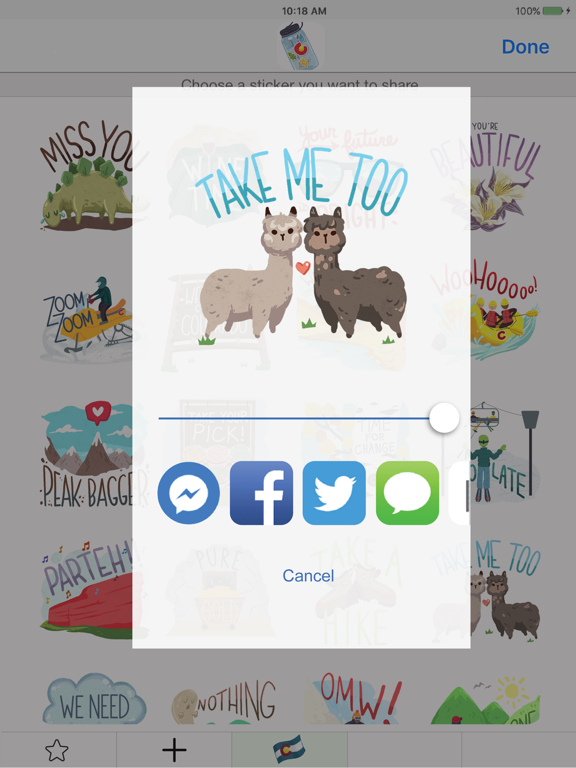 Official Colorado Stickers iPad screenshot