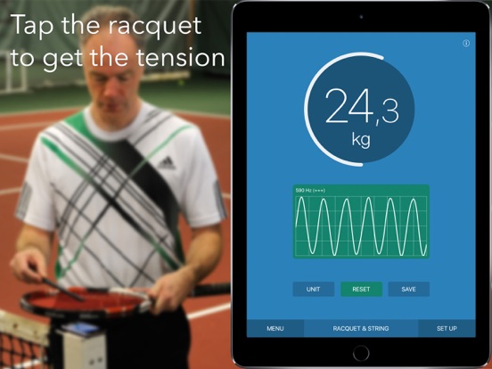 RacquetTune - String Tension iPad app afbeelding 1