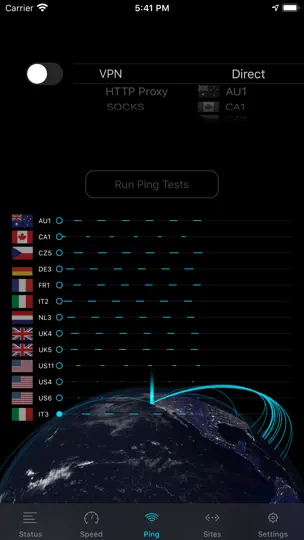 Captura de pantalla de NetShade en iPhone 2