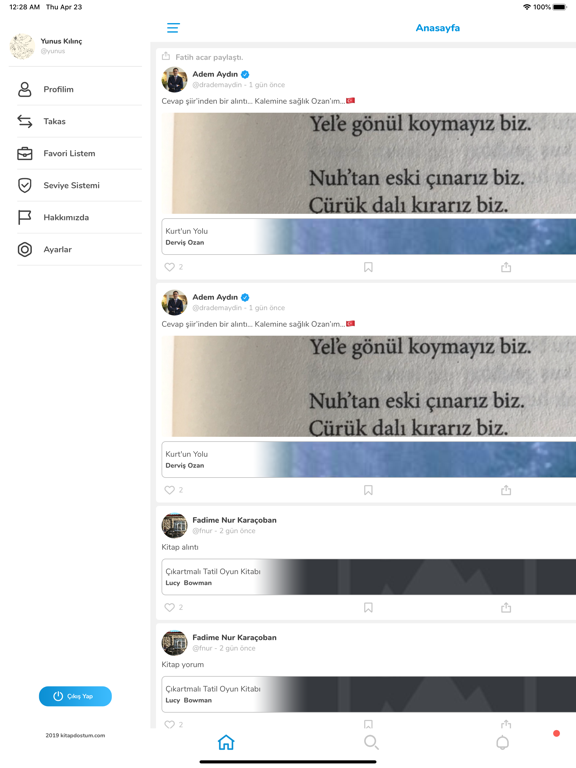Kitap Dostum iPad screenshot 5 - Book app