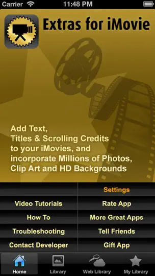 Captura de pantalla de Extras For IMovie en iPhone 1