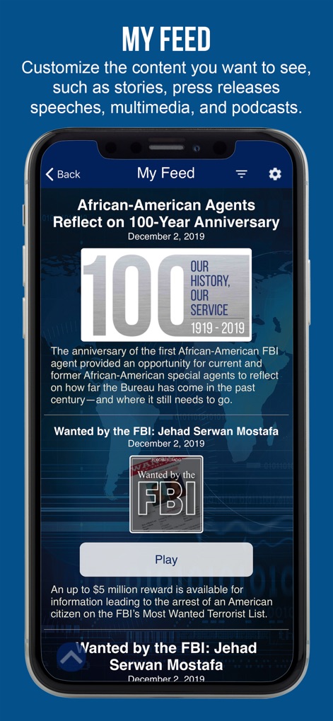 myFBI Dashboard - News App | MWM