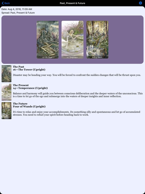 Ghosts & Spirits Tarot iPad screenshot 4 - Entertainment app