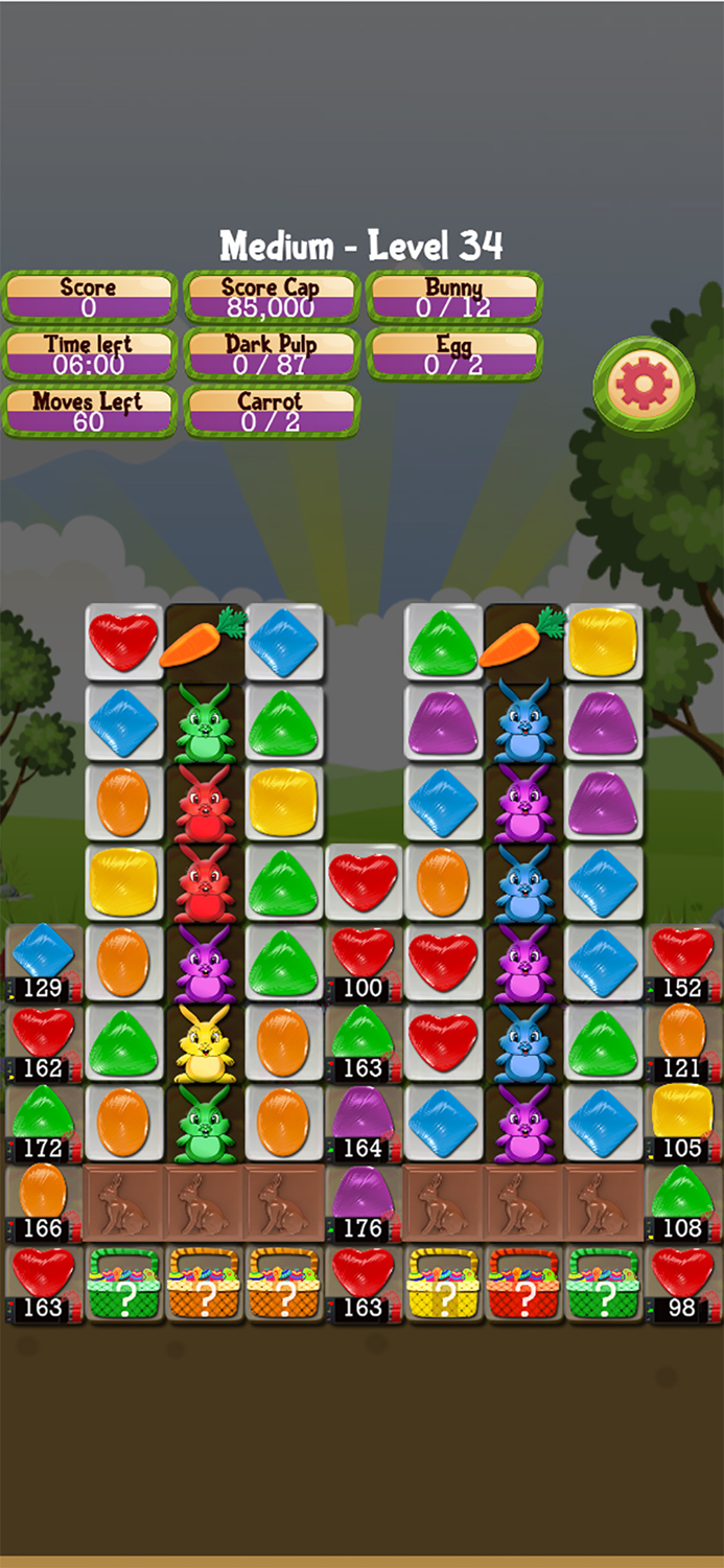 Bunny Drops 2 - Match 3 puzzle