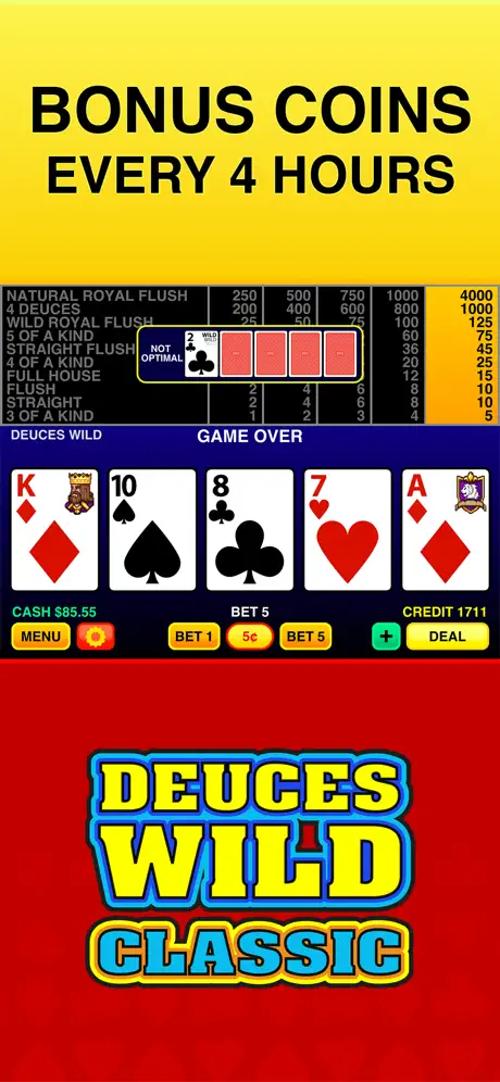 Deuces Wild Casino Video Poker