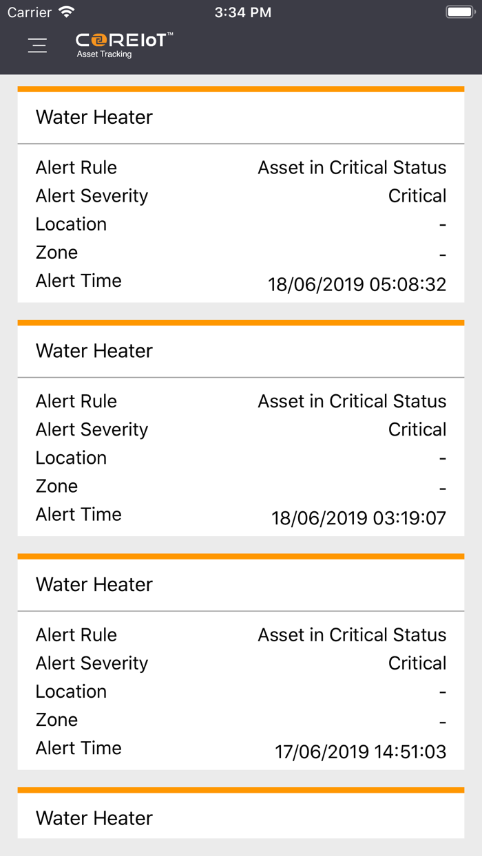 COREIoT Asset Tracking