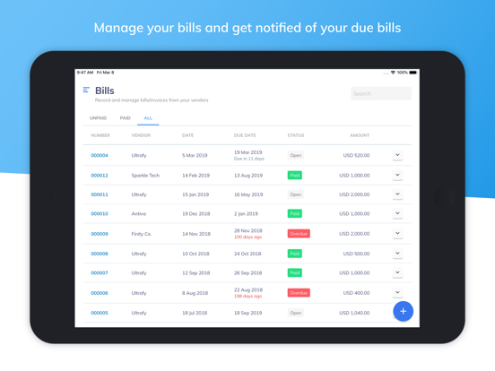 Invoicebillity iPad screenshot