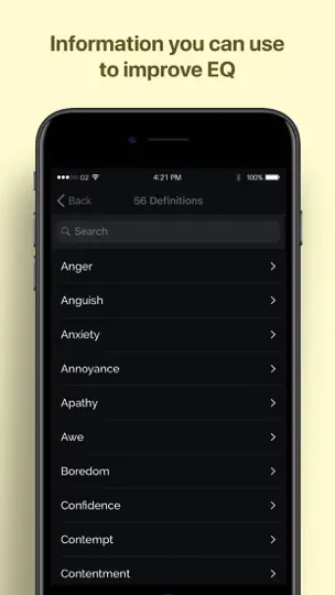 Captura de pantalla de Emotions Dictionary en iPhone 3