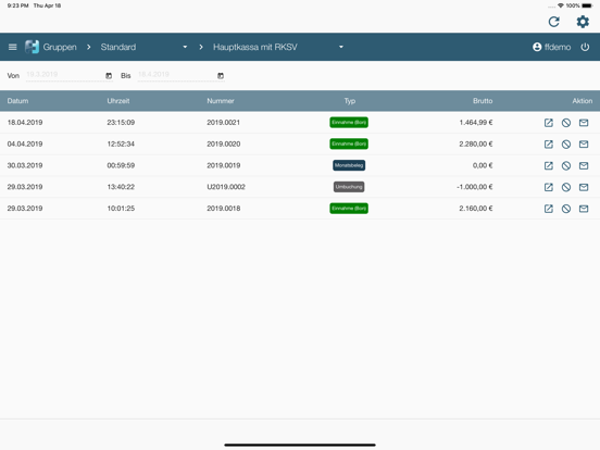 manubu POS iPad screenshot