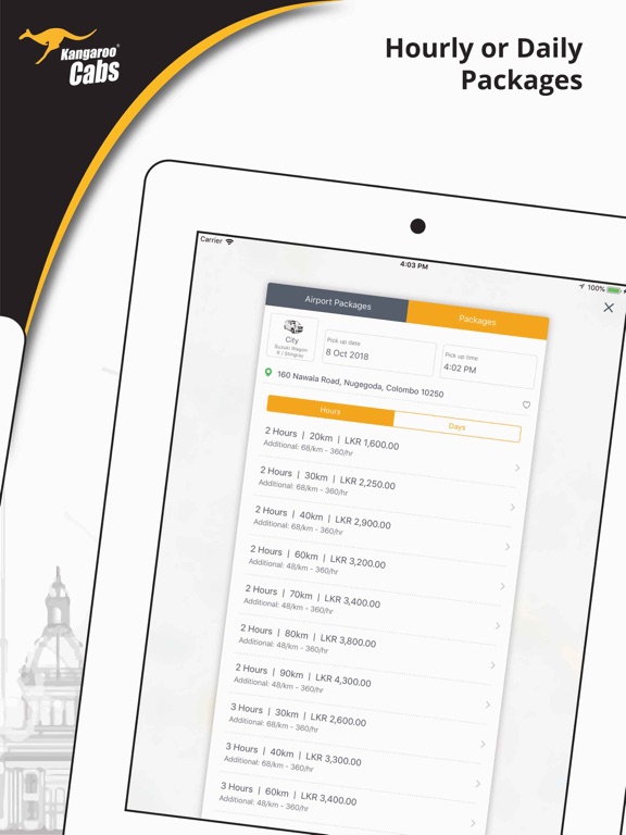 Kangaroo Cabs 2588588 iPad screenshot 5 - Travel app