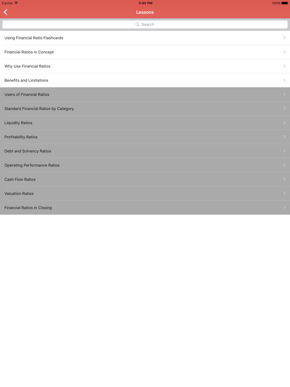 Financial Ratio Flashcards iPad screenshot 4 - Business app