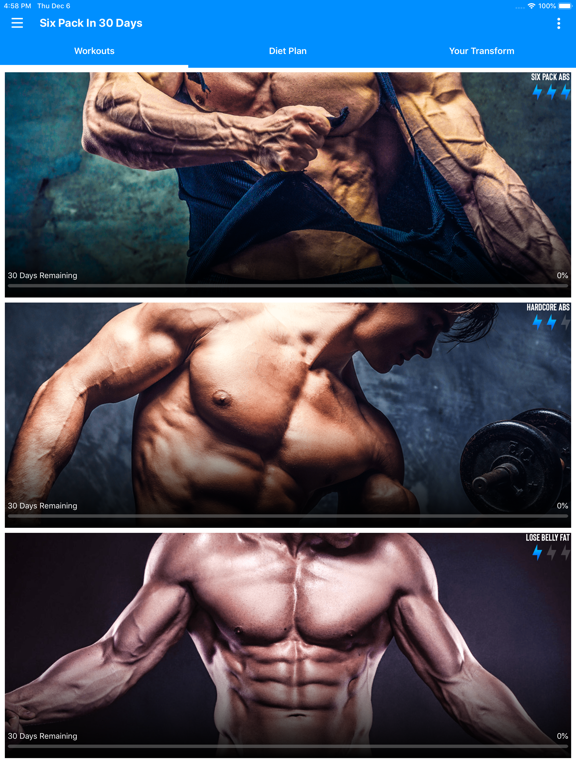 Screenshot #6 pour Six Pack in 30 Days -With Diet