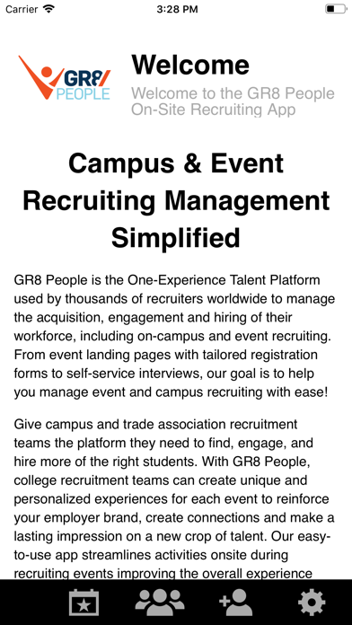 gr8 People Event Recruiting Screenshot