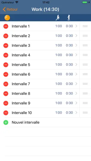 Capture d'écran de Entraînement Fractionné sur iPhone 7