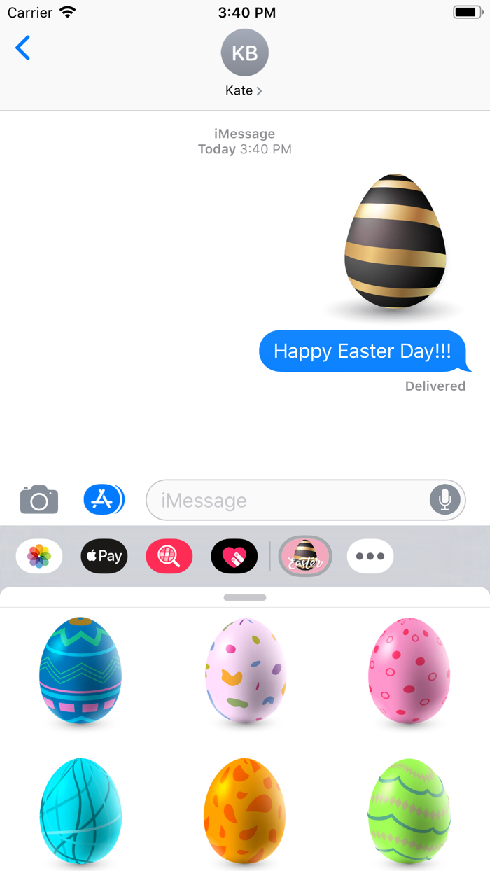Shiny Easter Egg Stickers