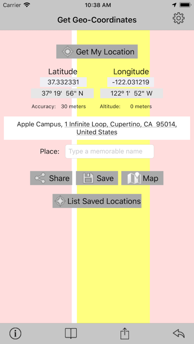 Get Geo-Coordinates Screenshot