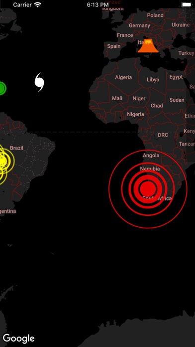 EarthQuakes Map & Volcanoes Screenshot