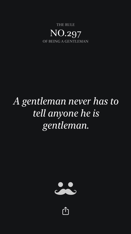 The Rules of Being a Gentleman