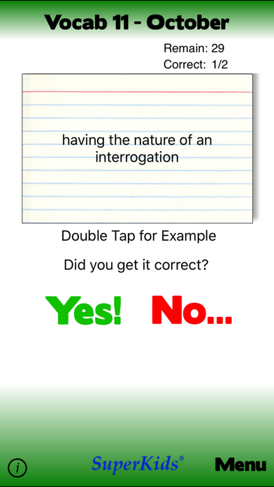 11th Grade Vocabulary Screenshot