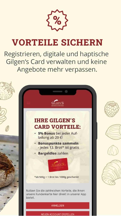 Gilgens Bäckerei Screenshot