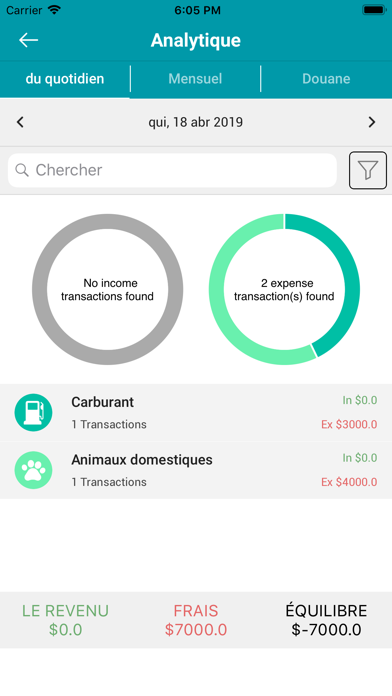Screenshot #3 pour GSW Gestionnaire de dépenses