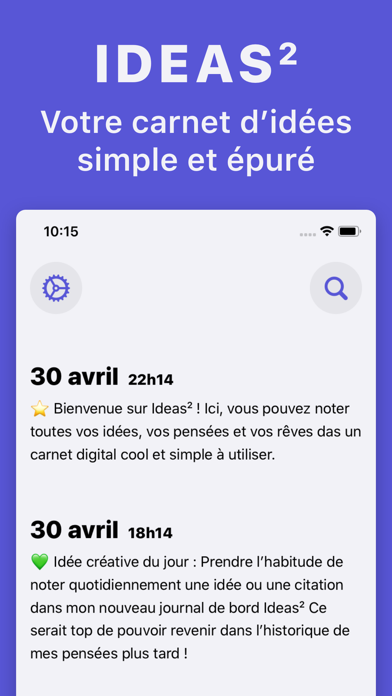 Screenshot #1 pour Ideas² - Votre carnet d'idées