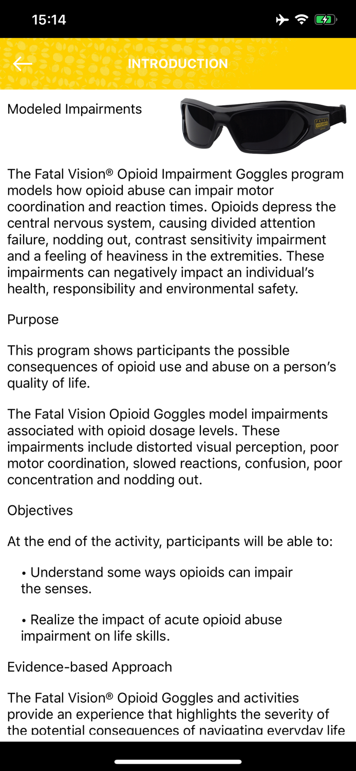 Fatal Vision® Opioid Goggle