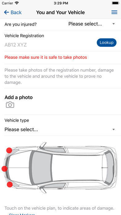 Centor Insurance Claims App Screenshot