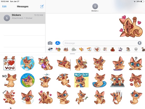 Screenshot #4 pour Kitty Cat Emoji Funny Stickers