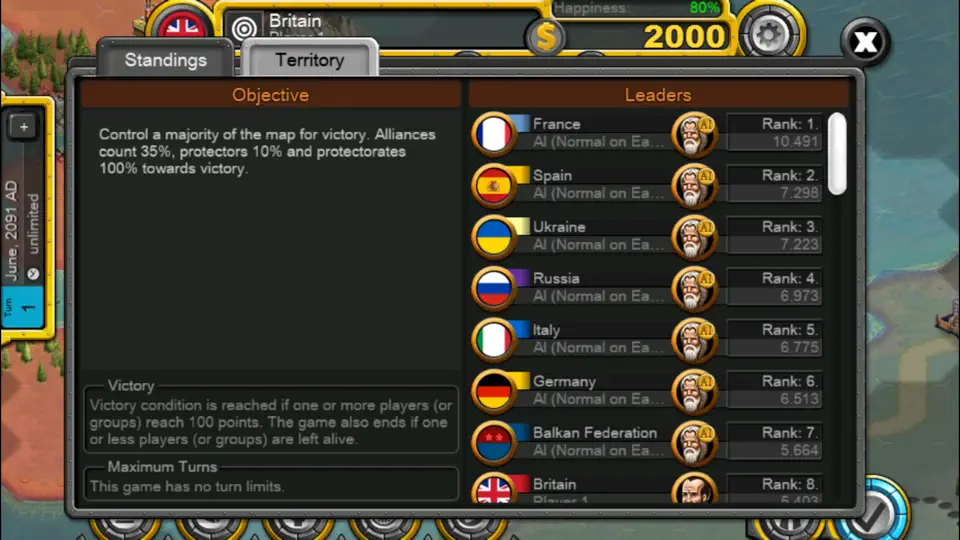 Capture d'écran de Demise Of Nations sur iPhone 9