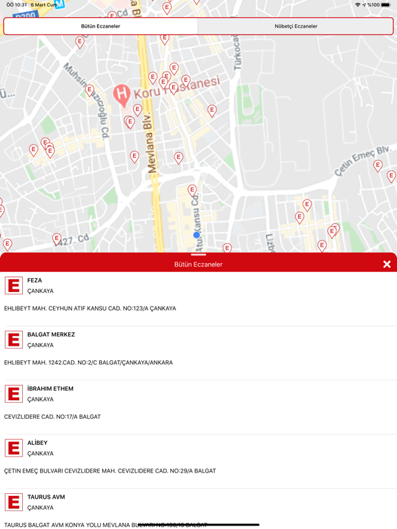 Eczanem Nerede iPad screenshot 4 - Medical app