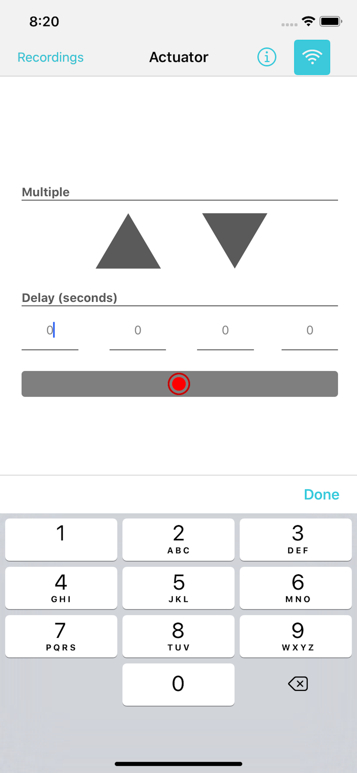 Wi-Fi Actuator Control App