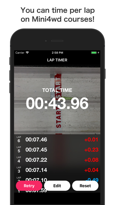 Screenshot #1 pour Mini4 Lap Timer