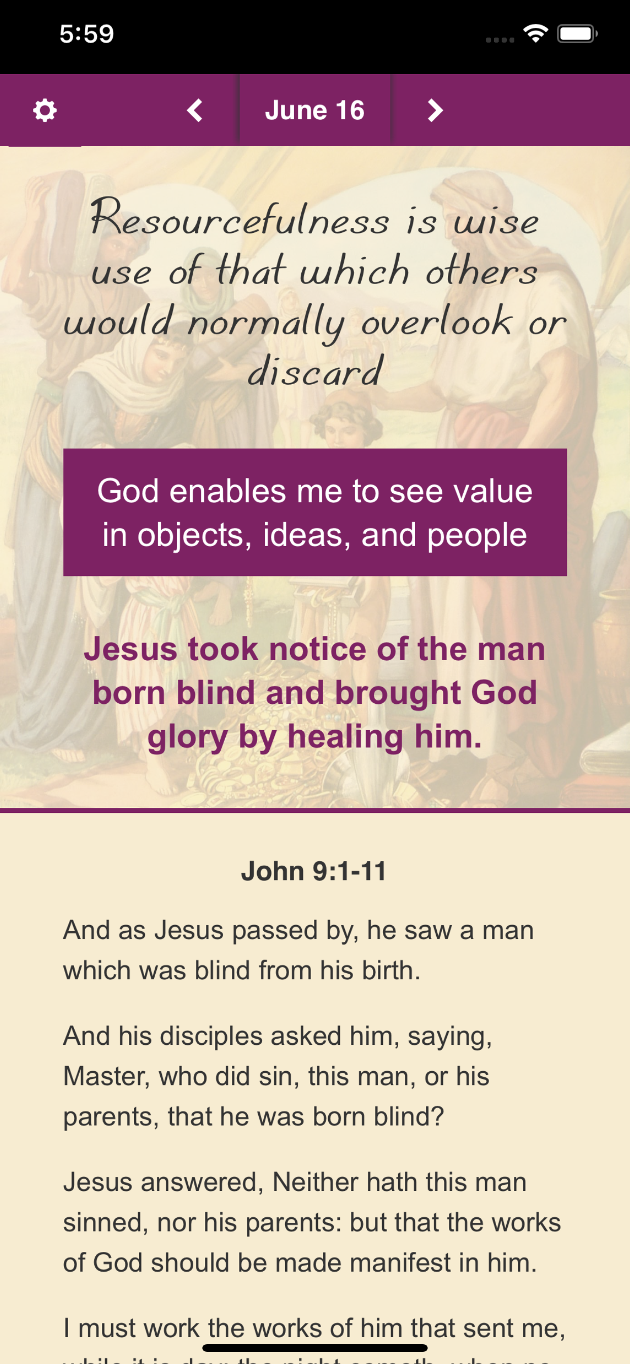 Biblical Character Calendar