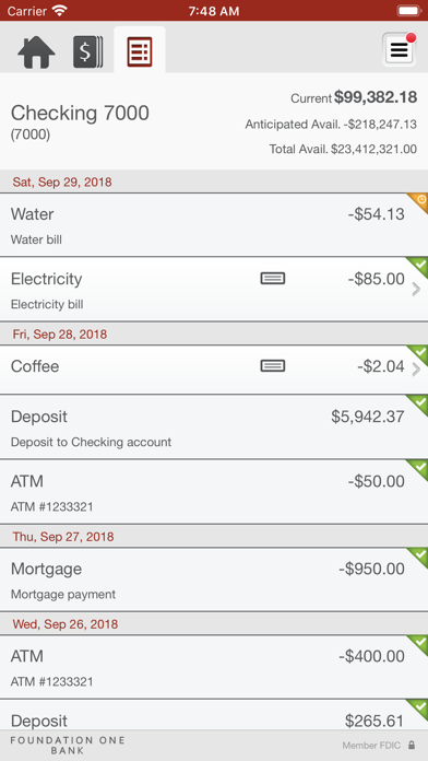 Foundation One Bank Business Screenshot