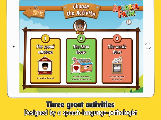 Apraxia Farm iPad screenshot