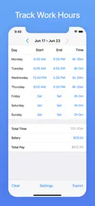 Hours Tracker: Time Calculator screenshot #1 for iPhone