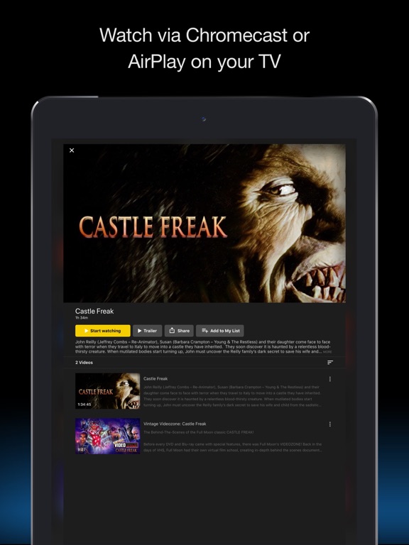 Full Moon Features iPad screenshot 5 - Entertainment app