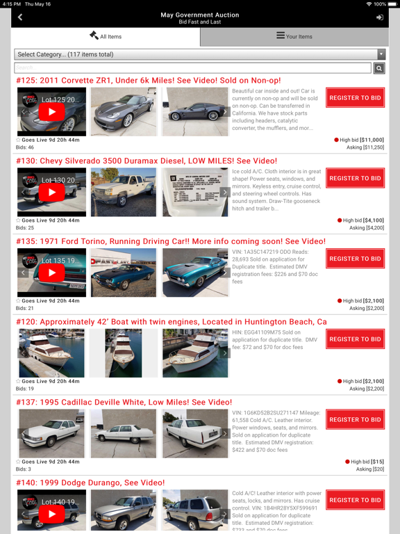 Bid Fast and Last iPad screenshot 4 - Business app