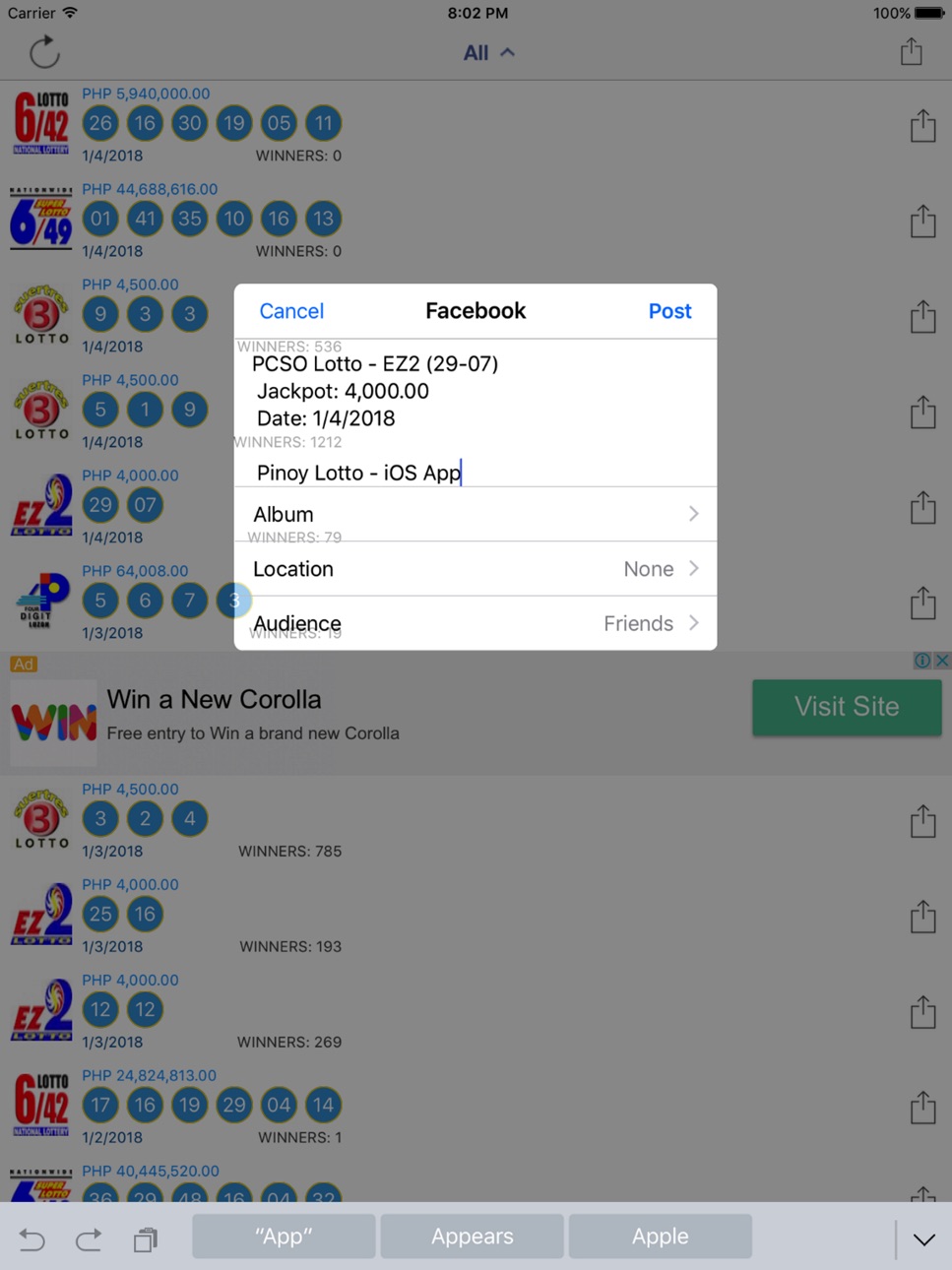 iPad screenshot