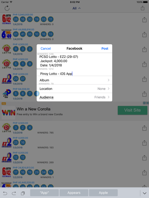 PCSO eLotto Results iPad screenshot 3 - News app